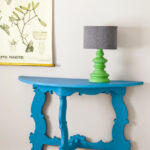 Giverny side table, Antibes Green Lamp, Linen Union in Emile + Graphite, Antoinette Wall Paint image 1