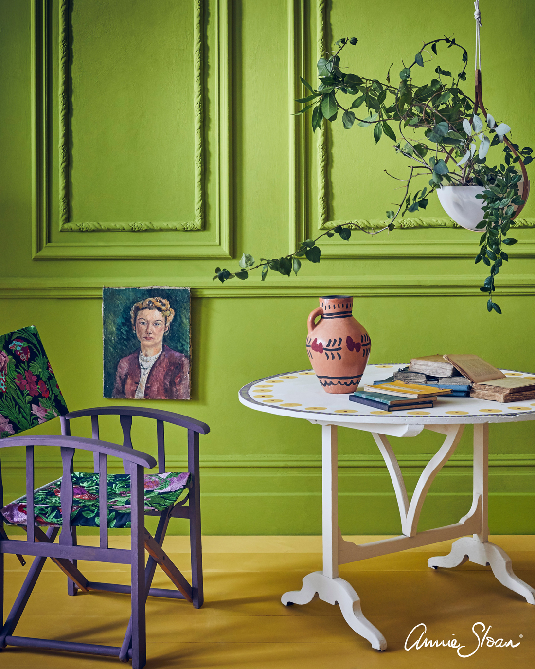 Charleston-inspired-living-Firle-wall-Rodmell-chair-Tilton-floor-decorative-table-2