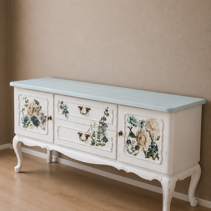 Komoda Original & Svenska Blue – ręcznie stylizowana - obrazek 3